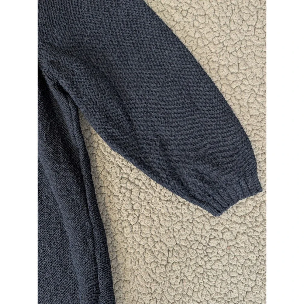 J Jill Short Sleeve Sweater Womens Navy Blouse Top Size XL Tall 100% Cotton